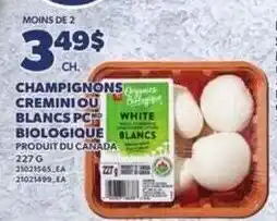 Provigo Organic Blight White Champignons offer