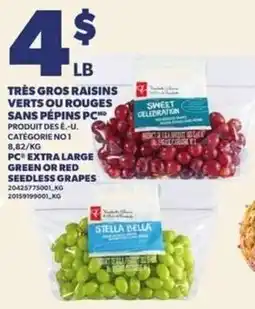 Provigo Stella Bella green or red seedless grapes offer