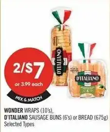 Shoppers Drug Mart D'italiano wonder wraps offer