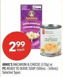 Shoppers Drug Mart Annie's macaroni & cheese offer