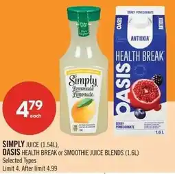 Shoppers Drug Mart Simply Lemonade offer