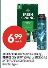 Shoppers Drug Mart Irish spring bar soap offer