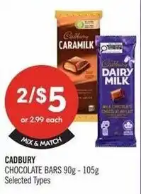 Shoppers Drug Mart Cadbury chocolate bars offer