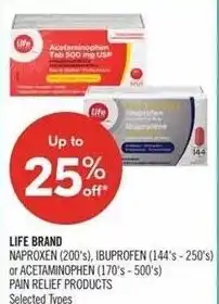 Shoppers Drug Mart Life brand pain relief products offer