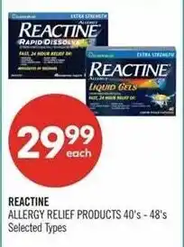 Shoppers Drug Mart Reactine allergy relief products offer