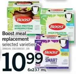 Fortinos Boost meal replacement selected varieties offer