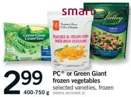 Fortinos PC frozen vegetables offer