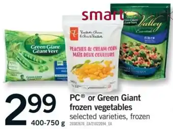 Fortinos PC frozen vegetables offer
