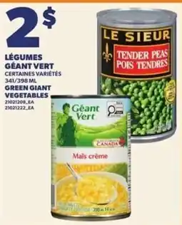 Provigo Le Sieur green giant vegetables offer