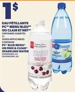 Provigo PC blue menu sparkling water offer