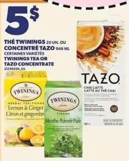 Provigo Twinings tea or tazo concentrate offer