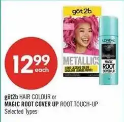 Got2b hair colour or magic root cover up root touch-up