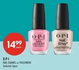 Shoppers Drug Mart O-P-I nail enamel or treatment offer