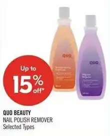 Shoppers Drug Mart Quo beauty nail polish remover offer