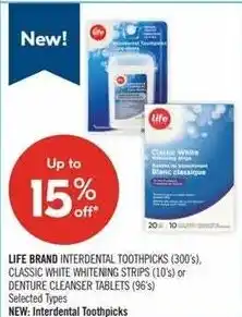 Shoppers Drug Mart Life Brand Interdental Toothpicks offer
