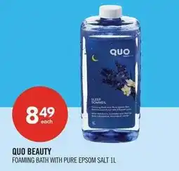 Shoppers Drug Mart Quo beauty foaming bath with pure epsom salt offer