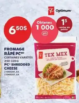 Provigo Tex Mex shredded cheese offer