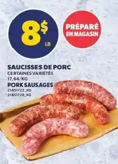 Provigo Pork sausages offer