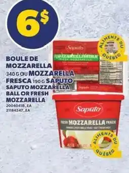 Provigo Saputo mozzarella offer