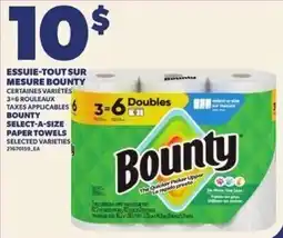 Provigo Bounty select-a-size paper towels offer