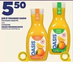 Provigo Oasis orange juice offer