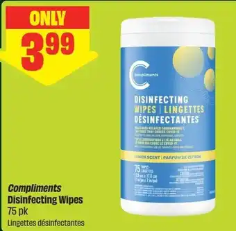 Compliments disinfecting wipes