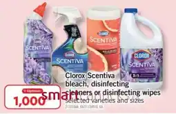 Fortinos Clorox Scentiva bleach, disinfecting cleaners or disinfecting wipes offer