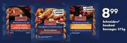 Fortinos Schneiders smoked sausages offer