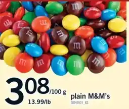 Fortinos plain M&M's offer