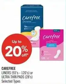 Shoppers Drug Mart Carefree liners offer