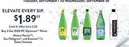 Shoppers Drug Mart Maison Perrier San Pellegrino and Essentia offer