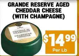 Mercato Fresh Grande Reserve Aged Cheddar Cheese (with Champagne) offer