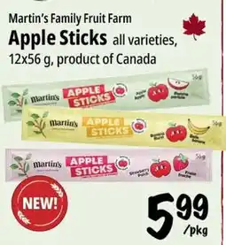 Farm Boy Martin's apple sticks offer