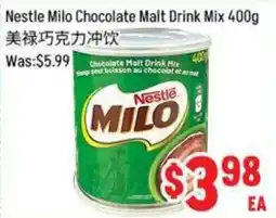 FreshLand Supermarket Nestle milo chocolate malt drink mix offer