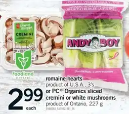 Fortinos andy boy romaine hearts offer