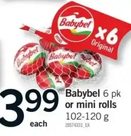 Fortinos Babybel mini rolls offer