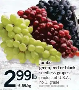 Fortinos jumbo seedless grapes offer