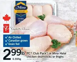 Fortinos PC Club Pack chicken drumsticks or thighs offer