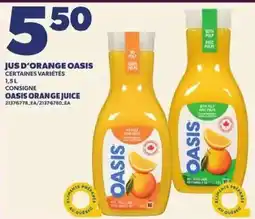 Provigo Oasis orange juice offer