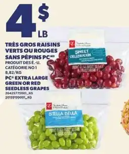 Provigo Stella Bella green or red seedless grapes offer