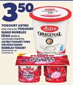 Provigo Astro yogurt original offer