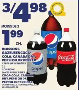 Provigo Boissons gazeuses coca-cola, canada dry, pepsi ou dr pepper offer
