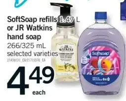 Fortinos SoftSoap hand soap offer