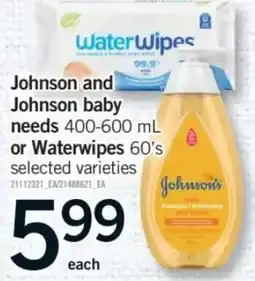 Fortinos Johnson and Johnson baby shampoo / shampooing offer