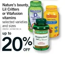 Fortinos Nature's bounty vitamins offer