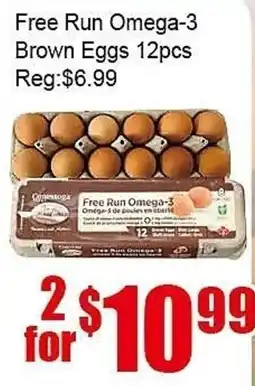 New Pacific Supermarket Free Run Omega-3 Brown Eggs offer