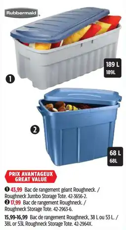 Canadian Tire Rubbermaid Roughneck Storage Tote offer