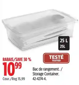 Canadian Tire Storage Container offer