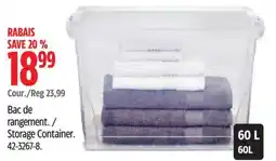 Canadian Tire Storage Container offer