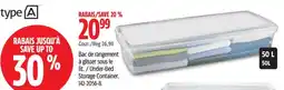 Canadian Tire type A under-bed storage container offer